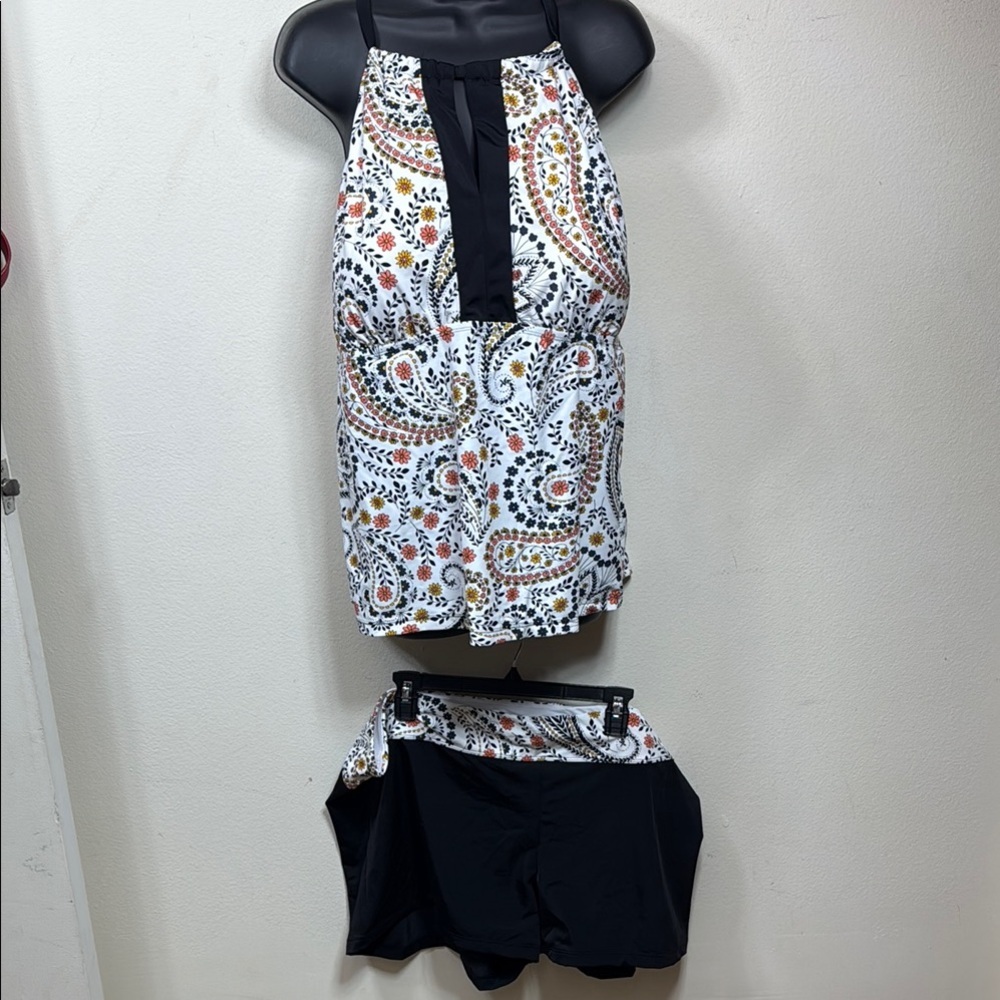 (L1) South Point Swimwear Floral Print 2-Piece Swimsuit Boxer Shorts, Diff Sizes